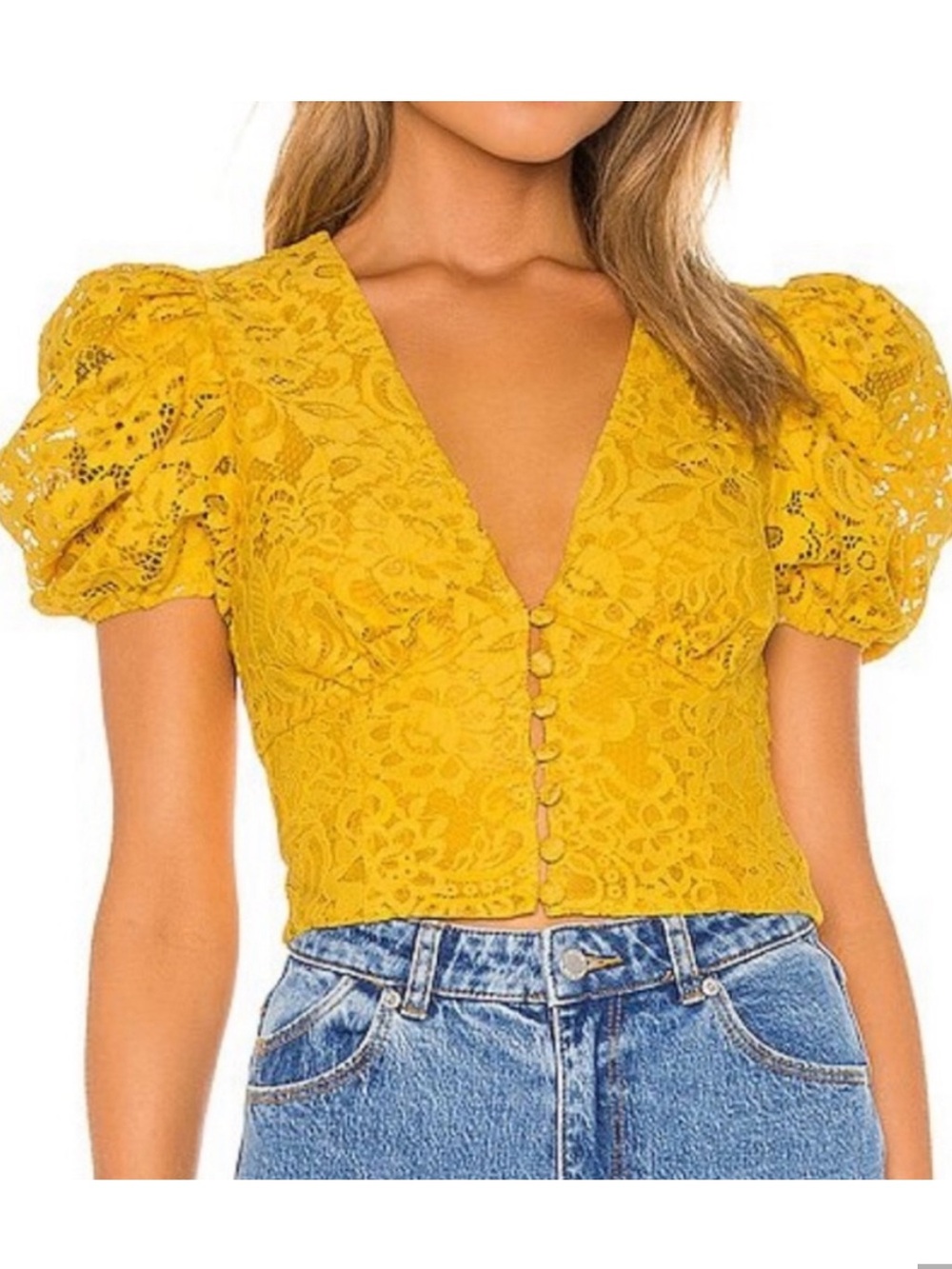 House of Harlow yellow top